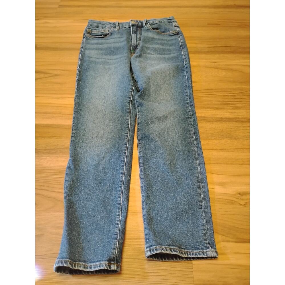 Good American Light Blue Straight-Leg Jeans